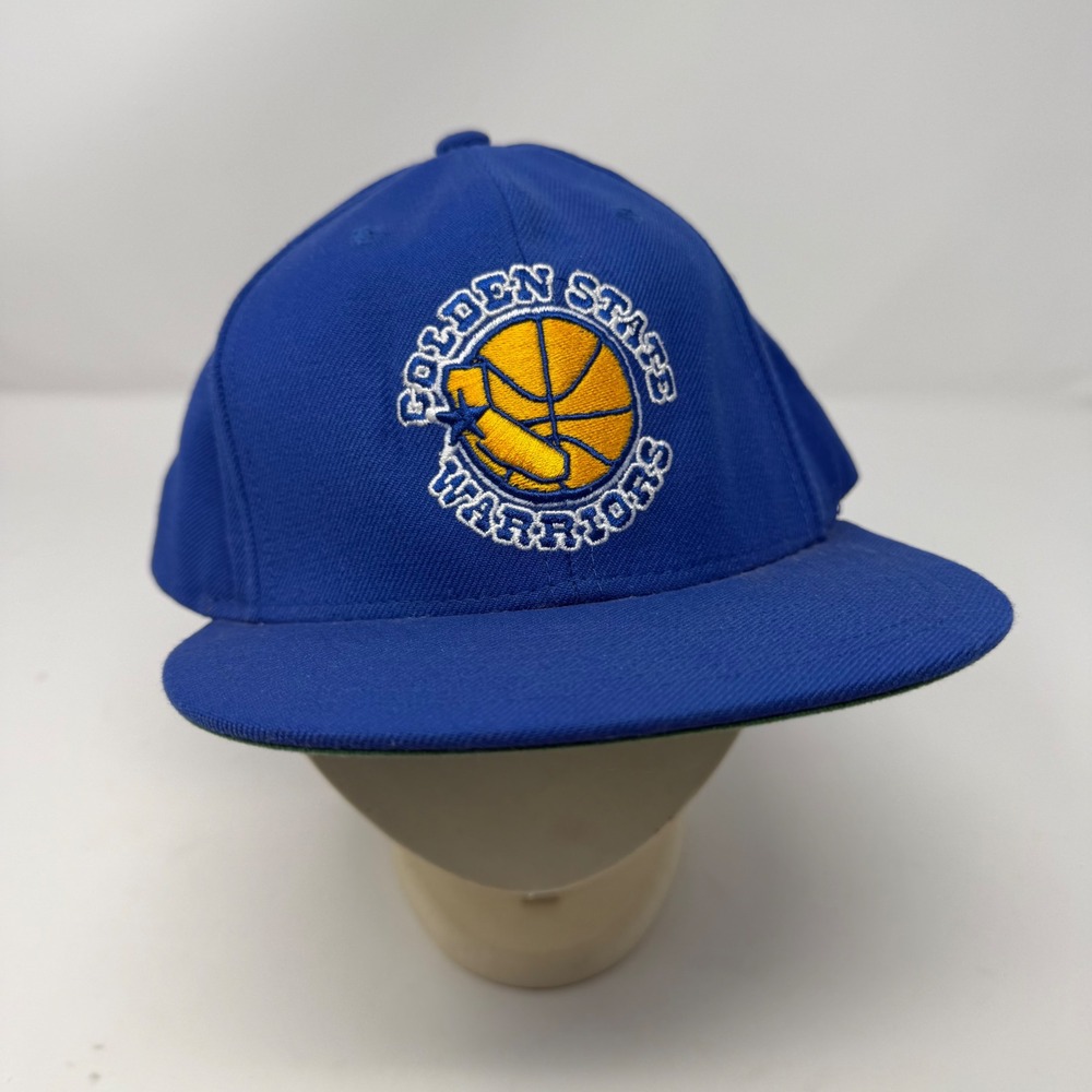 Mitchell & Ness Golden State Warriors Snapback Hat Blue Hardwood Classics NZ979